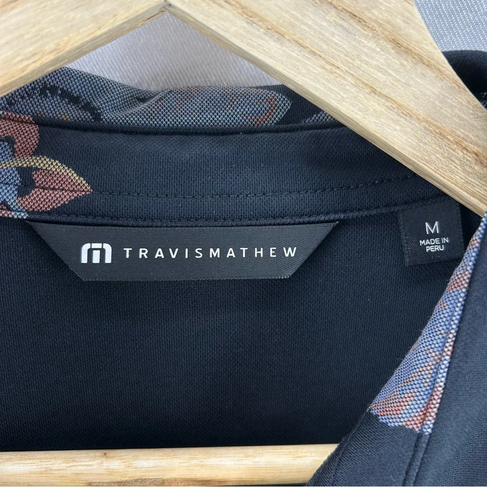 Travis Mathew Navy Marine Hawaii Golf Polo Shirt Size M - Picture 2 of 6
